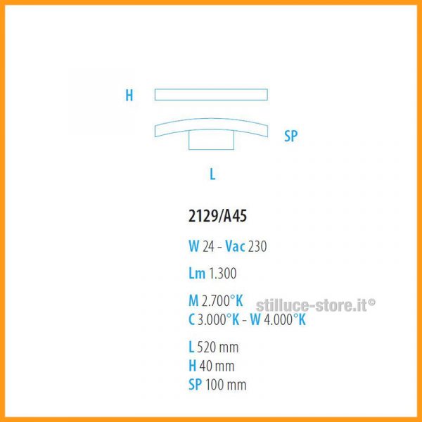 Loop 2129 Decken- oder Wandleuchtenring, Kreis, integriertes LED-Modul.