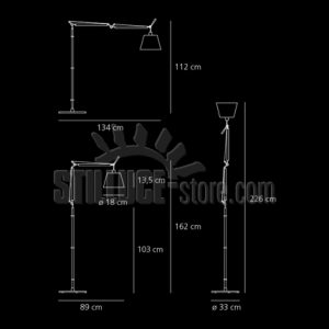 Artemide Tolomeo Basculante Terra Diffusore  cm.18 - immagine 3