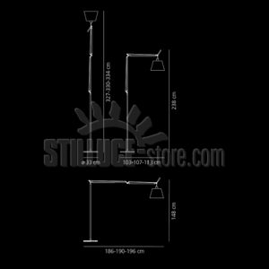 Artemide Tolomeo Mega Terra ON OFF Diffusore Seta cm 36 - immagine 4